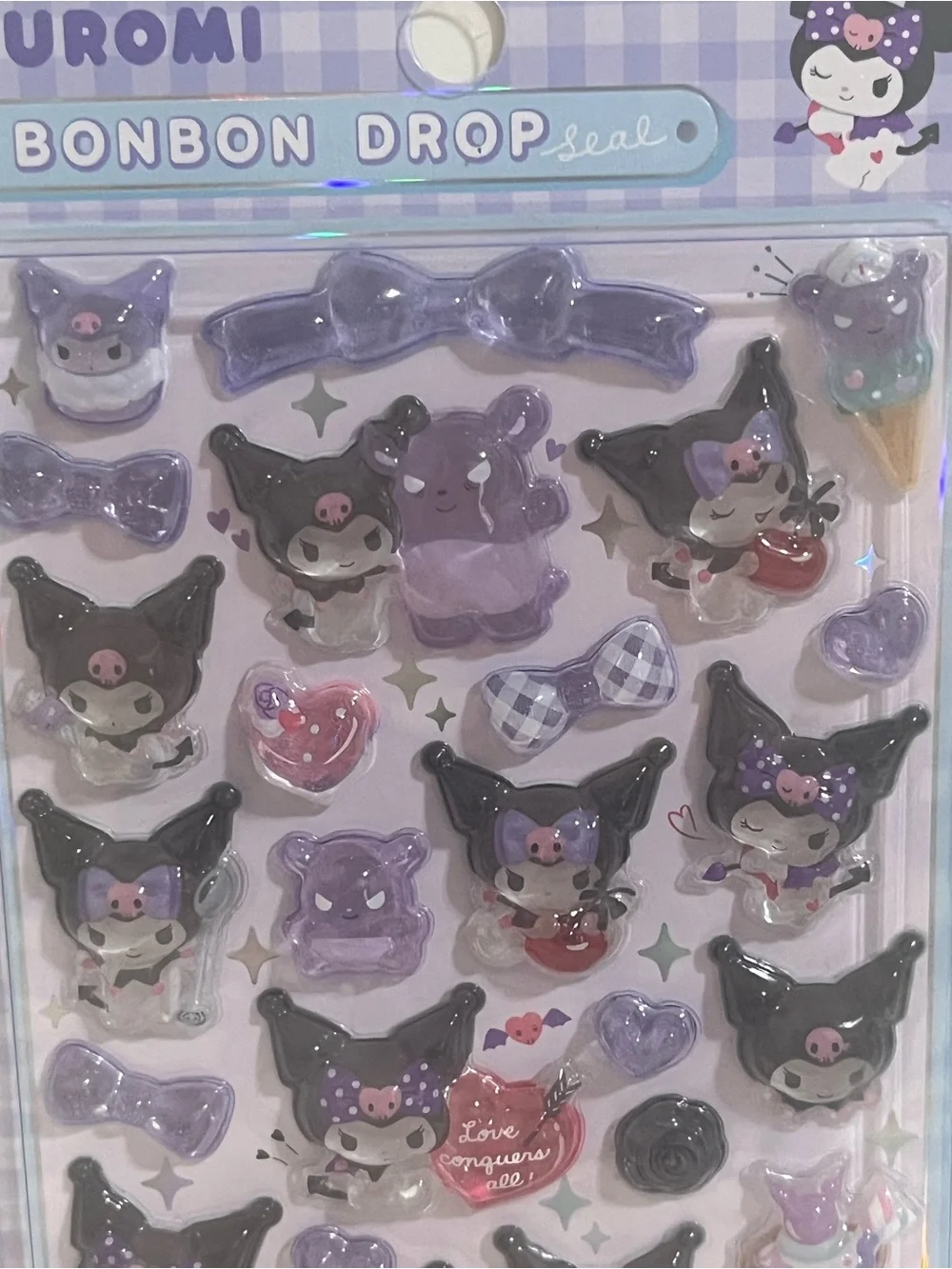 Bonbon Drop Kuromi 3D Bubble Stickers